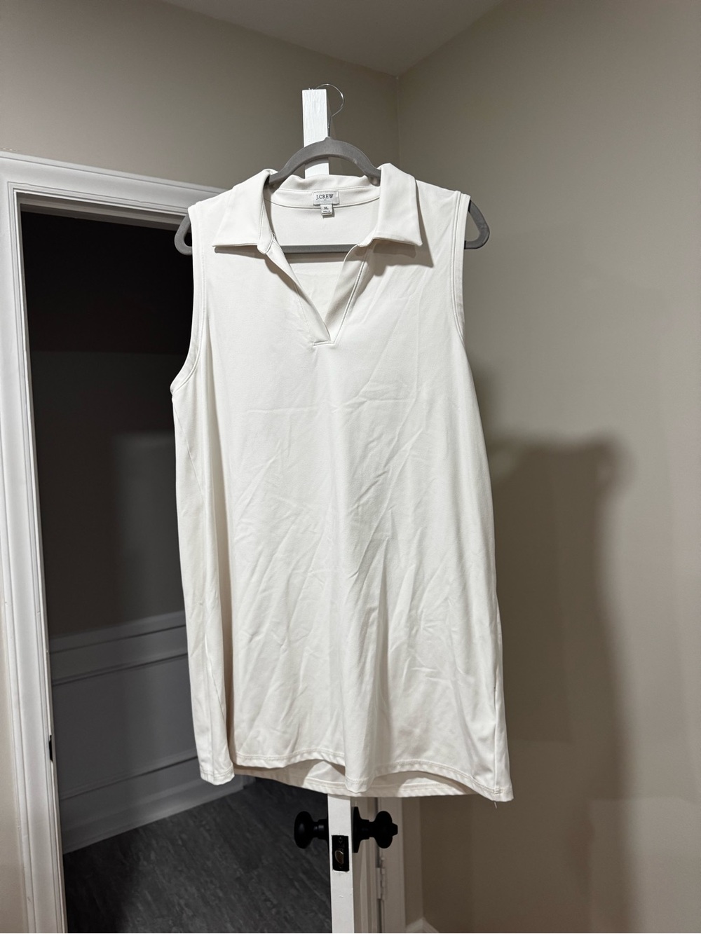 J. Crew Cream Sleeveless Polo Tank